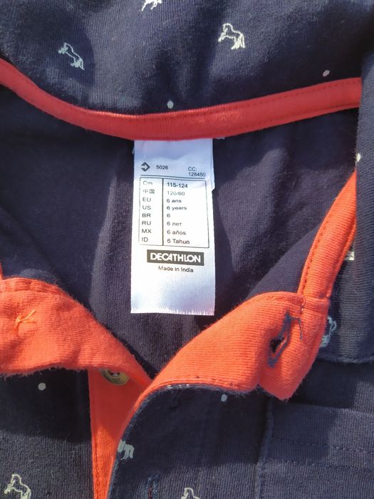 Polo menina Decathlon 6 anos