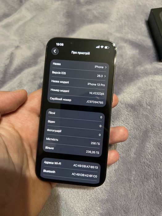 IPhone 13 pro 256 Graphite