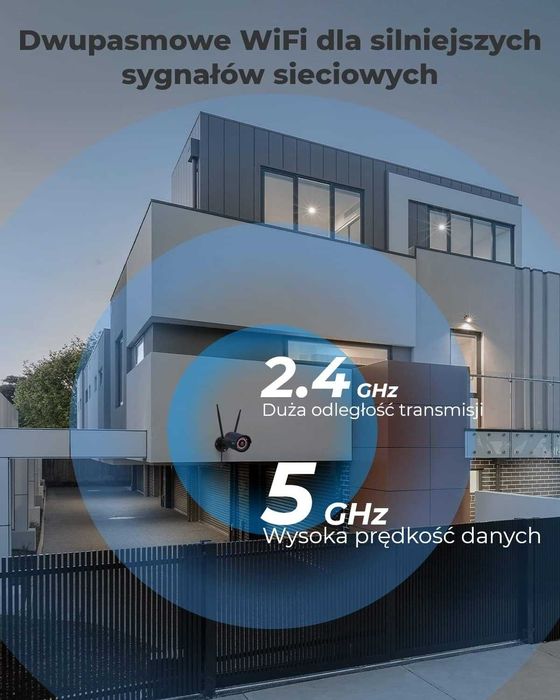 Kamera Zewnętrzna Reolink RLC 510WA 5mpx 2,4/5 GHz Wifi Tryb nocny