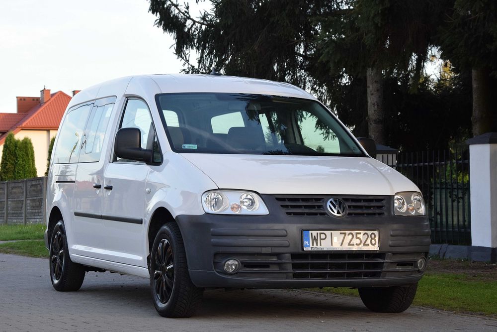 VOLKSWAGEN CADDY MAXI 1.6 MPI 102KM LONG Benzyna Klimatyzacja Elektryka 5-osób 2008