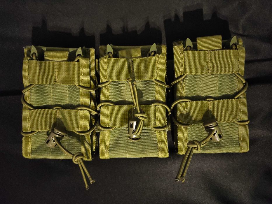 Ładownica MOLLE na 6 magazynków karabinowych typu AR-15, Olive/Ranger Green