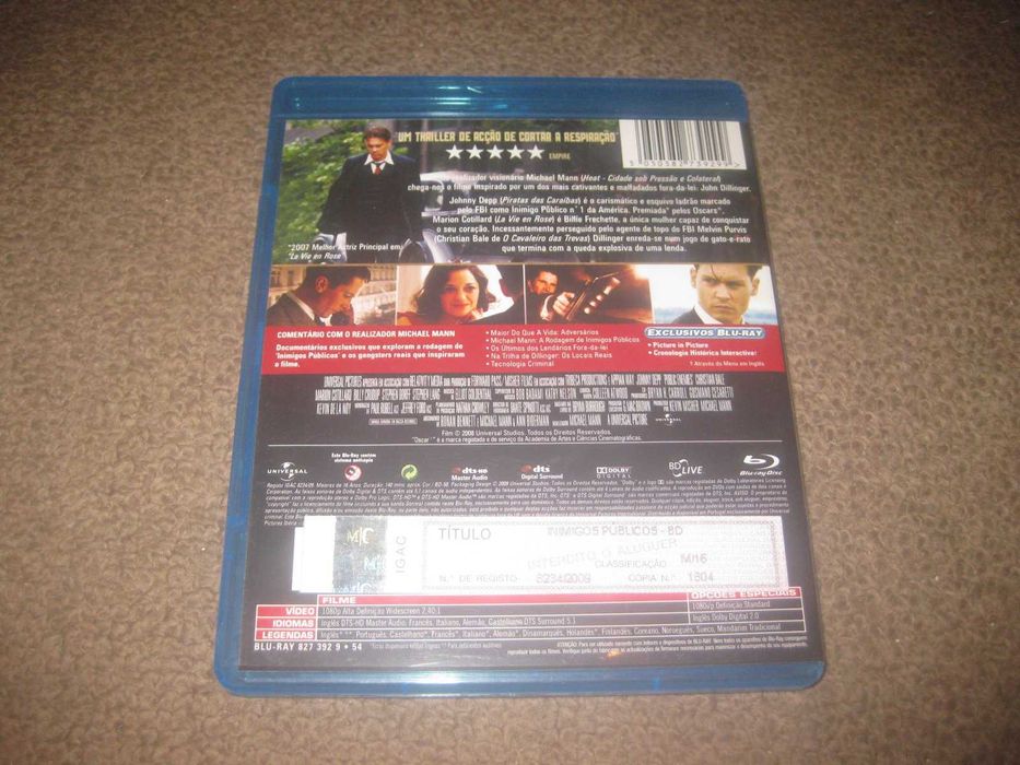 Blu-Ray "Inimigos Públicos" com Johnny Depp