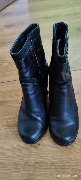 Зимові полусапошки шкіряні 36