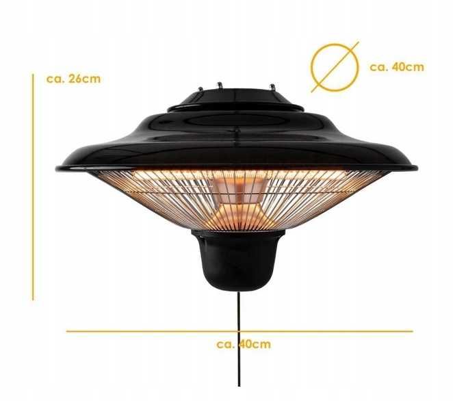 Promiennik grzejnik tarasowy 1500W z pilotem 24h