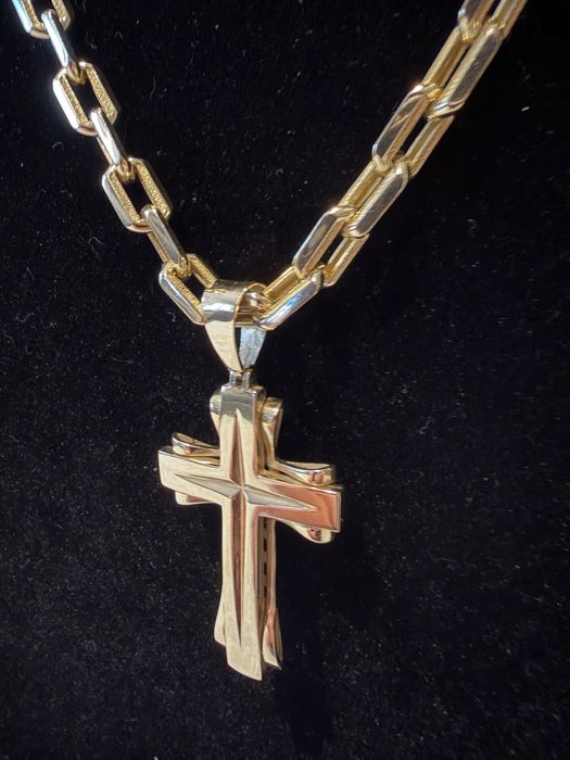 Złoty łańcuszek, Ankier, 585, 8mm, 64cm