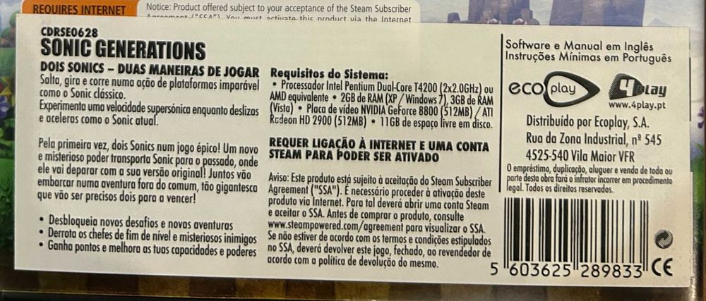 Jogo Sonic Generations