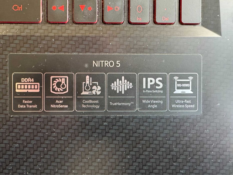 Acer Nitro 5 Intel Core i7 8750H, RAM 16GB DDR4, GTX1050, dysk SSD 1TB. Windows 11