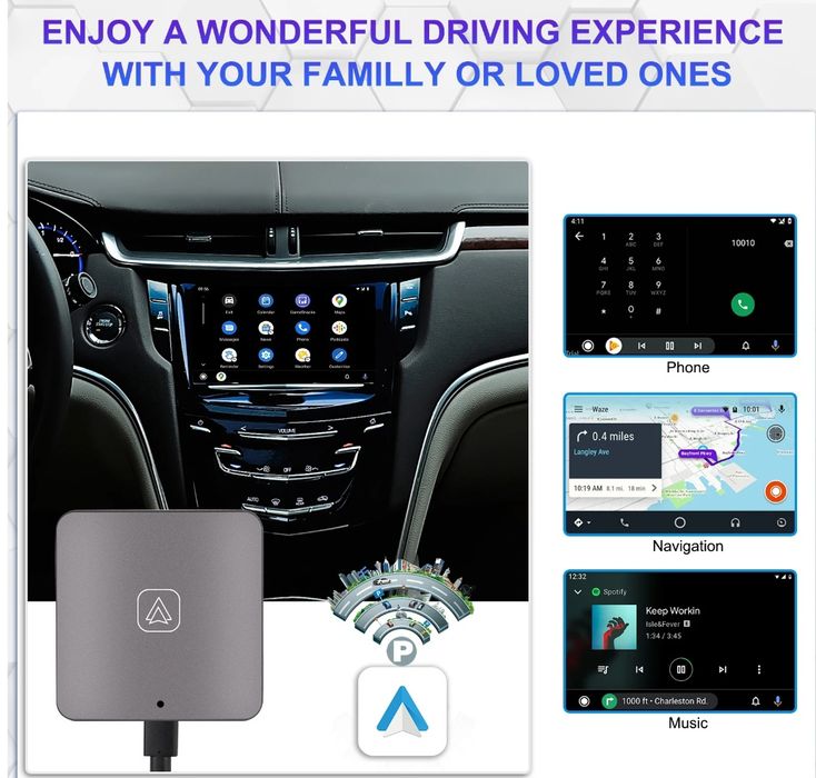 Adaptador sem fios Android Auto NOVO