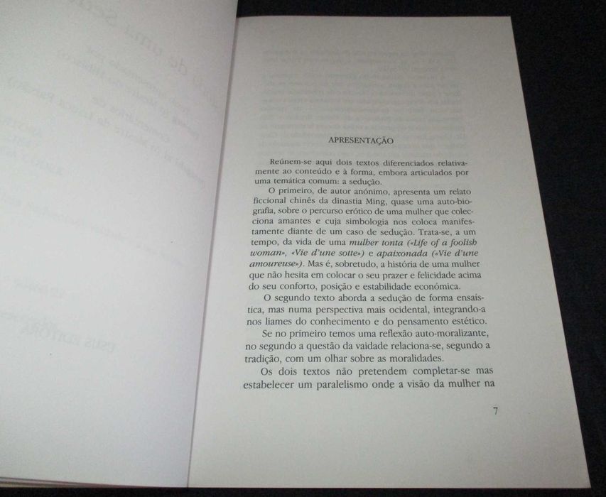 Livro História de uma Sedutora Narrativa chinesa da dinastia Ming