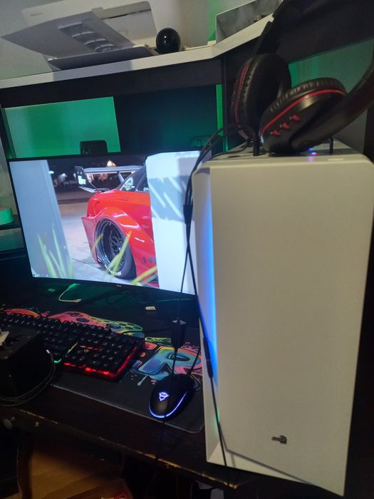 PC Gamer Completo + Monitor Curvo + Kit Racing – Pronto para Uso