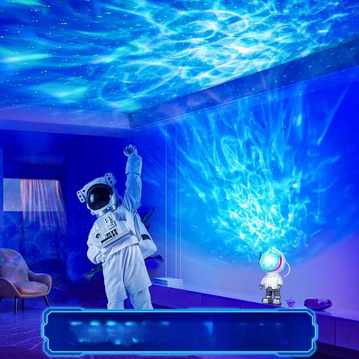Projektor Gwiazd Astronauta z Pilotem i Timerem do Sypialni
