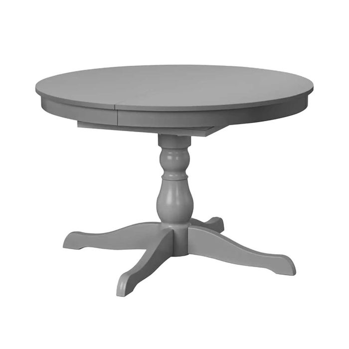 Stół okrągły rozkładany IKEA INGATORP, biały, 90/125 cm — używany