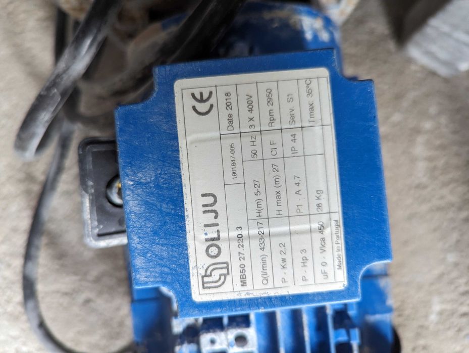 Bomba Água Oliju MB50 27.220.3 + balão 100L Inox