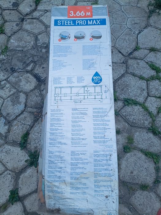 Каркасный басейн, 3,66м*1м новий