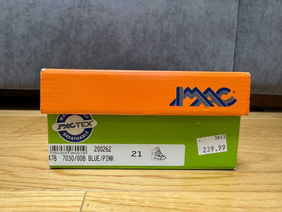 Buty dziewczęce zimowe, wodoodporne, ocieplane IMAC rozmiar 21