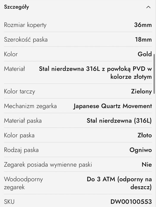 Zegarek unisex marki Daniel Wellington