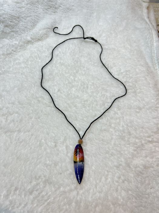 Naszyjnik unisex surfer drewno drewniany palma delfin ocean beach 29