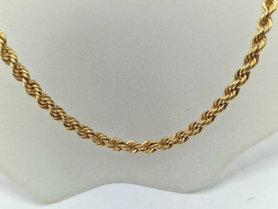 Złoty łańcuszek damski/ 585/ 4.96 gram/ 45cm/ żółte złoto/ skrętka