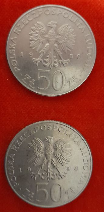 Monety PRL 50 Złotych x 2