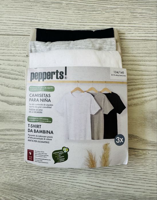 Футболки базові однотонні набір 134-140 см 8-10 років