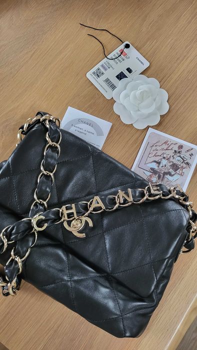 Torebka na ramię Chanel 21C Black Lambskin Limitowana edycja