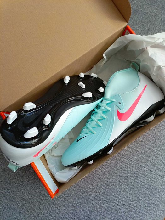 OKAZJA Korki Nike Phantom buty piłkarskie skarpeta turkusowe błękitne