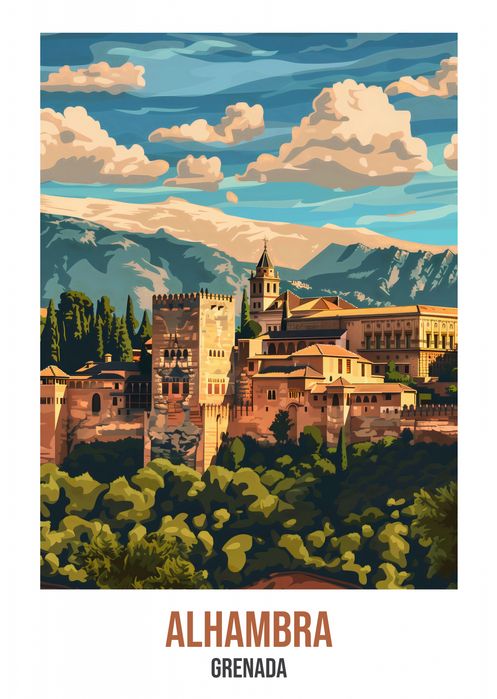 Plakat 64x90cm Alhambra