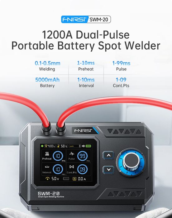 Точечная сварка Fnirsi SWM-20 SWM-10 для аккумуляторов