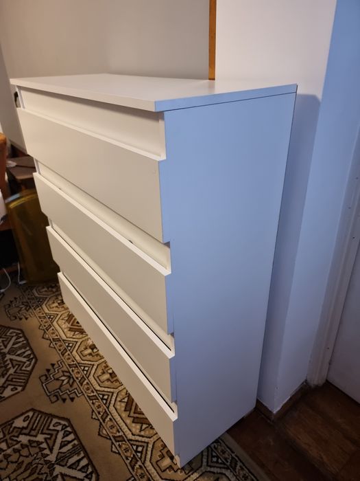 Komoda biała 90cm 4 szuflady