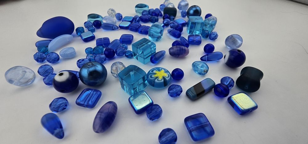 Koraliki szklane 100szt Jablonex mix Extra Niebieski szafirowy