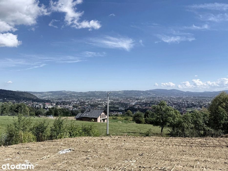 Działka budowlana w pełni uzbrojona z panoramą gór 10 min od Nowy Sącz