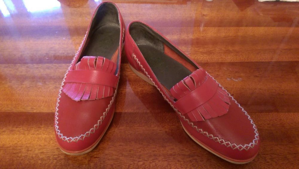 Кожаные туфли-мокасины