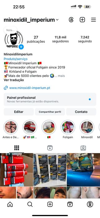 Minoxidil Kirkland caixa selada