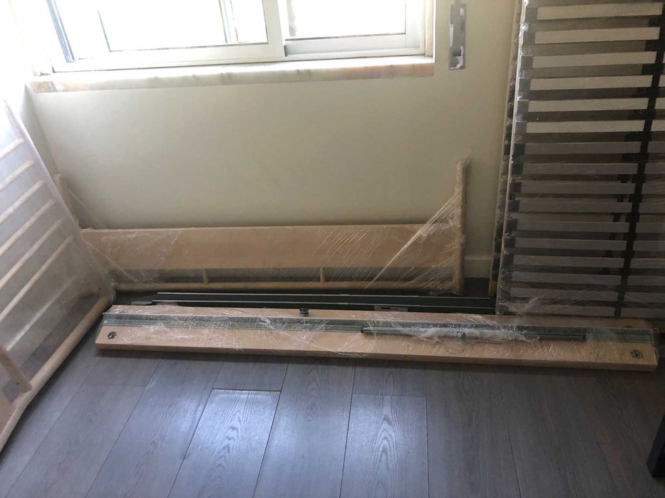 Cama IKEA BJÖRKSNÄS 160x200 cm + Estrado LÖNSET | Excelente Estado