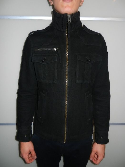 Gabba,стильное черное шерстяное пальто,полутальто,куртка,шерсть