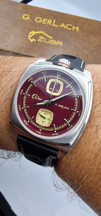 G. Gerlach Żubr w budyniu - mechaniczny chronograf - Bull Head