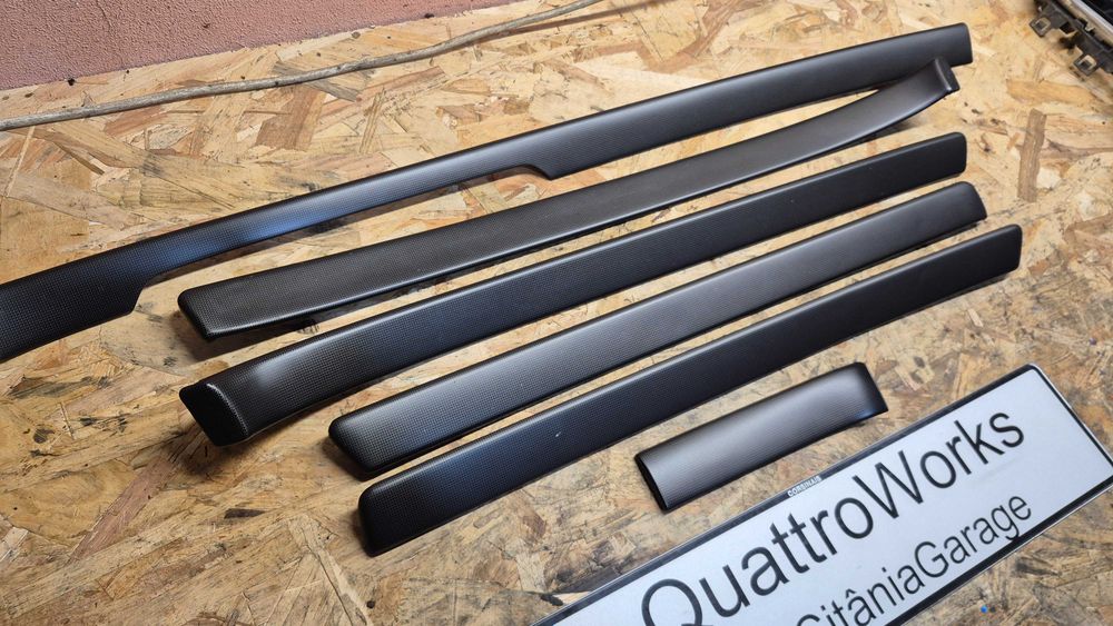 Conjunto Frisos Estilo Carbono Pretos Audi A4 B5 8D Originais Completo