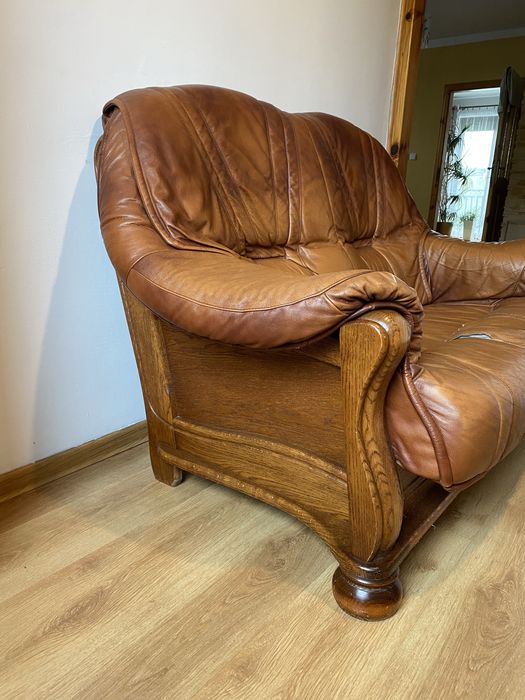 Dwie Sofy / kanapa (2 oraz 3 miejsca) skóra