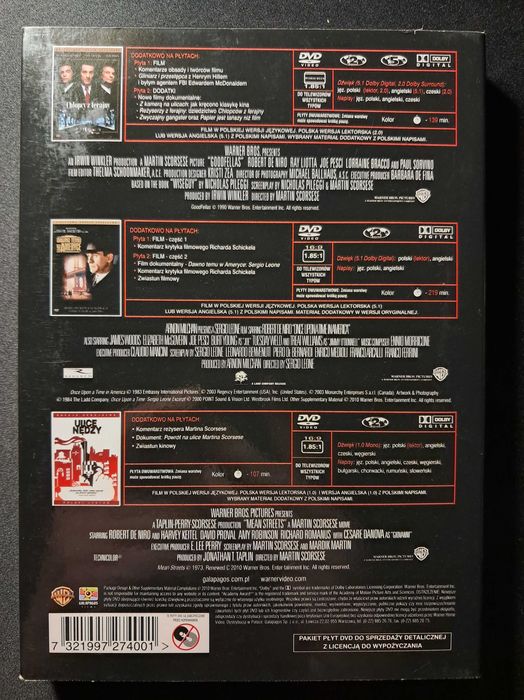 Dawno temu w Ameryce (2xDVD) + Chłopcy z ferajny (2xDVD) + Ulice nędzy