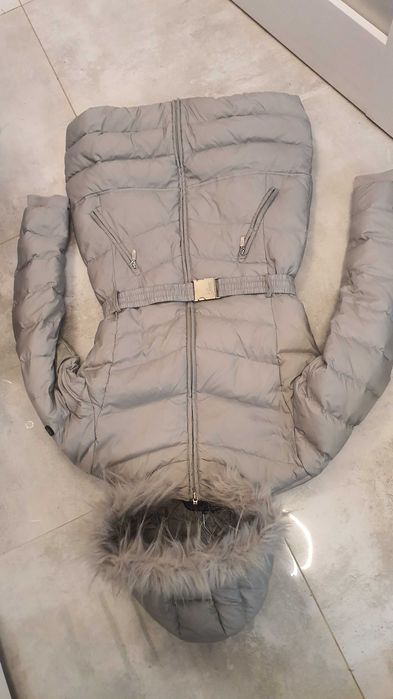 Geox kurtka płaszcz puch 34 xs s 36 damska ciepła
