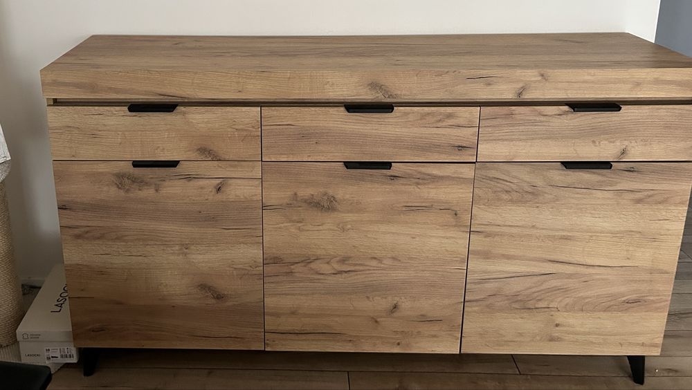 Komoda dąb craft złoty