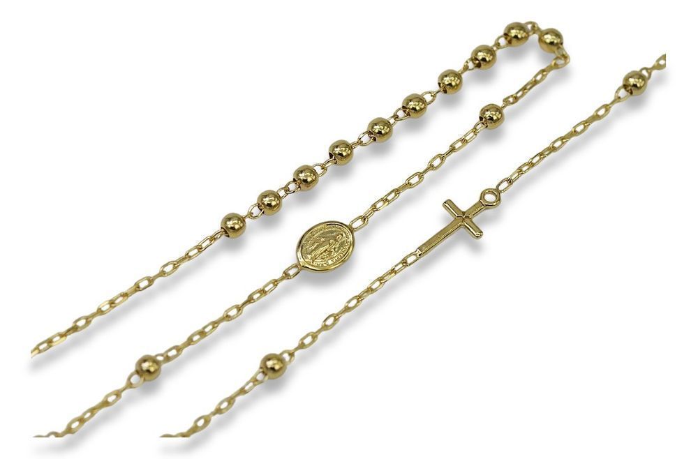 Złoty różaniec 14k 585 z żółtego złota Dolce Gabbana rc002y W