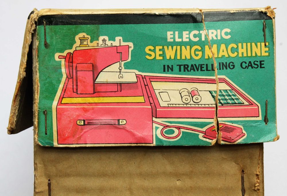 Máquina de costura elétrica brinquedo Vintage fabrico japonês Olympia