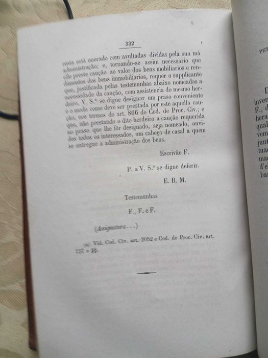 Formulário das Petições e Mais Articulados do Processo Ordinário 1878
