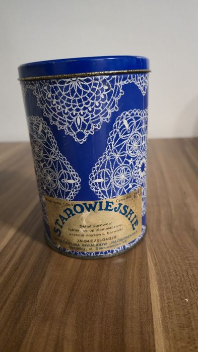 Puszka PRL po cukierkach anyżowych STAROWIEJSKIE