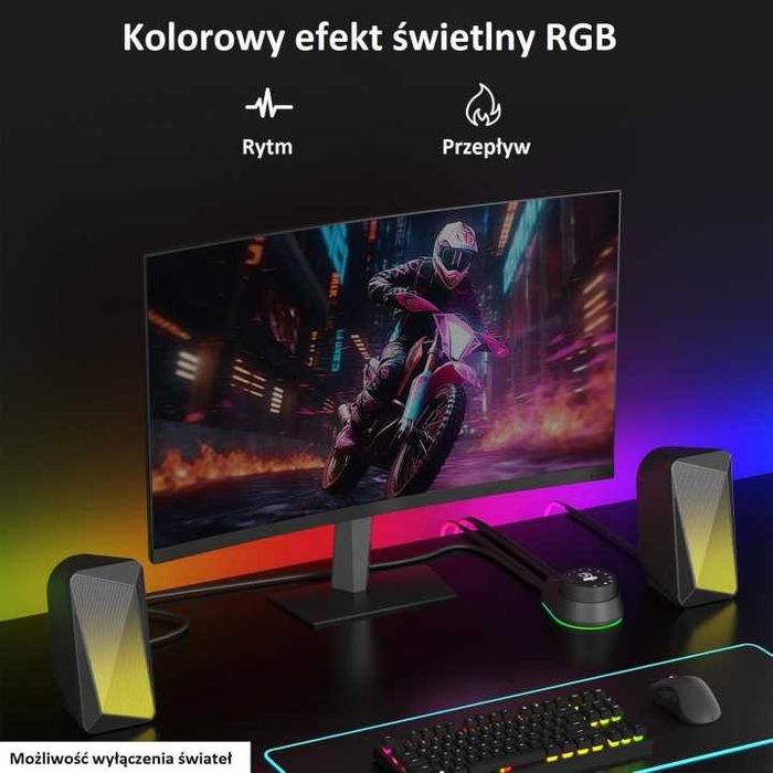 SOULION C30 Głośnik PC do monitora, laptopa, Bluetooth, z diodami LED,