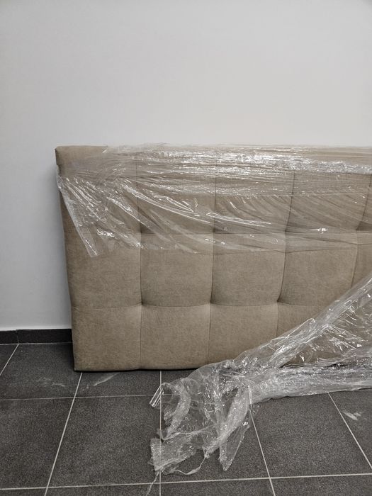 Cabeceira Elite minimalista suspensa de 3m x 0,8m em manila sand