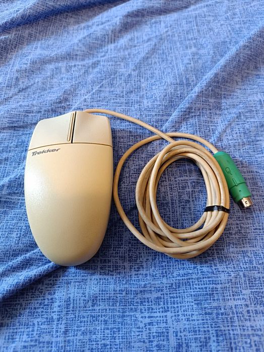 Rato Vintage Trekker 2.0A PS/2 Mecânico (Bola) – Microsoft OEM Como Novo