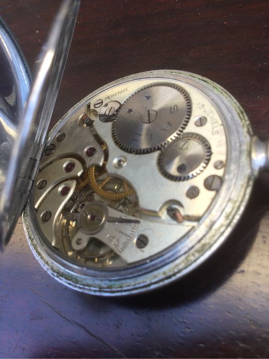 Relógio Said Suiço 4,5 cm Corda 52 gr Centenário Funcionar
