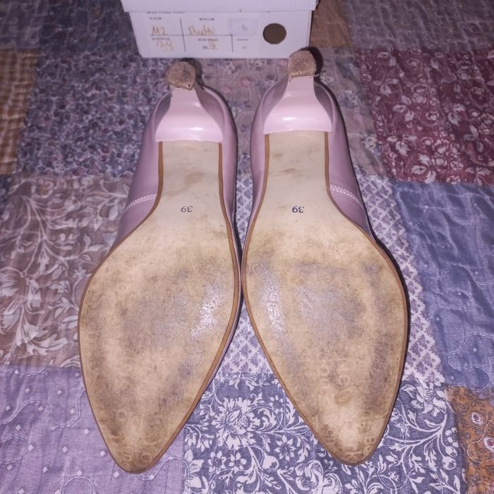 Buty na obcasie pudrowy róż